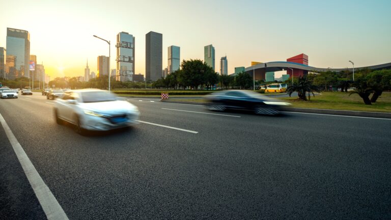 Asphalt pavement urban road