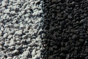 New asphalt texture with white dashed line