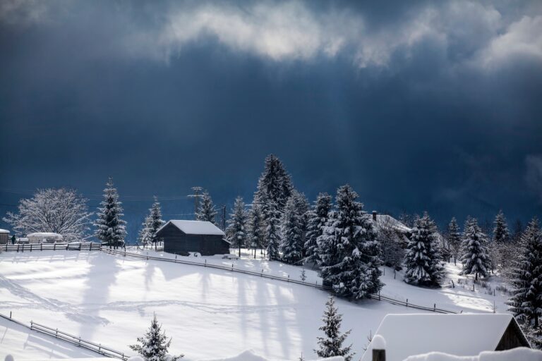 Aszfalt készítés hideg időben Winter in the mountains