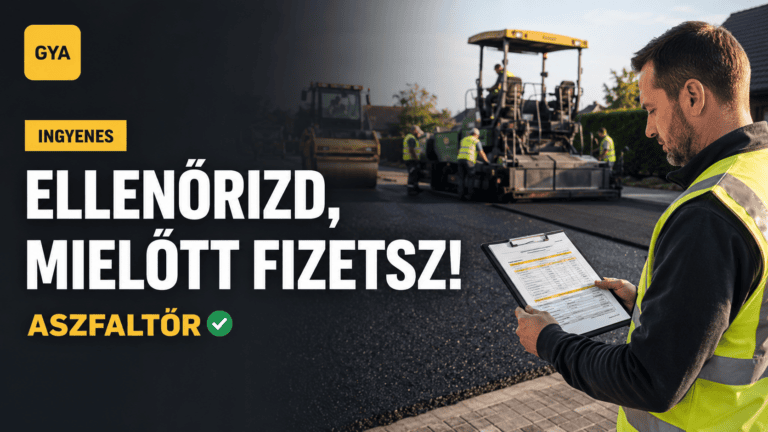 Hogyan ellenőrizd az aszfaltozó kivitelezőt szerződéskötés előtt?